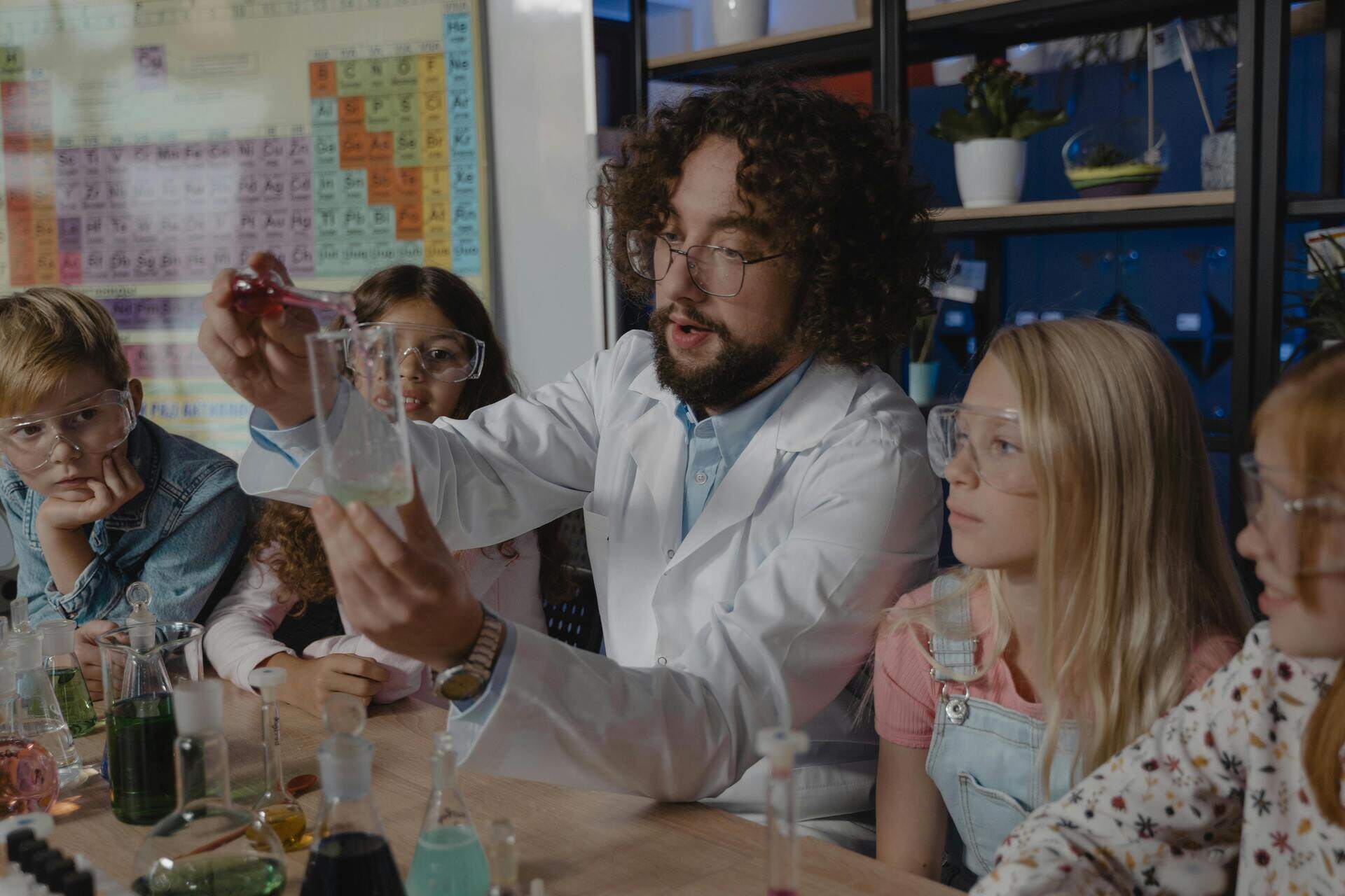 Image of a teacher teaching about science